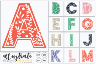 Download Full Floral Alphabet Cut File Bundle - Alphabet cut file Collection