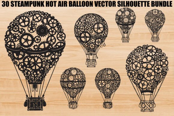 Download Steampunk Balloon Design Bundle - Balloon design Collection